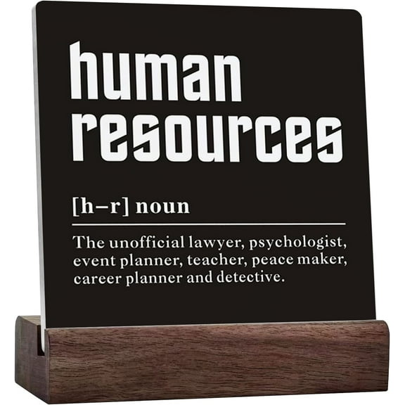 Hr. Office Decor, Human Resources Sign, Office Ceramic Table Signs With Sayings Desk Decoration Office Desk Shelf Decor Sign