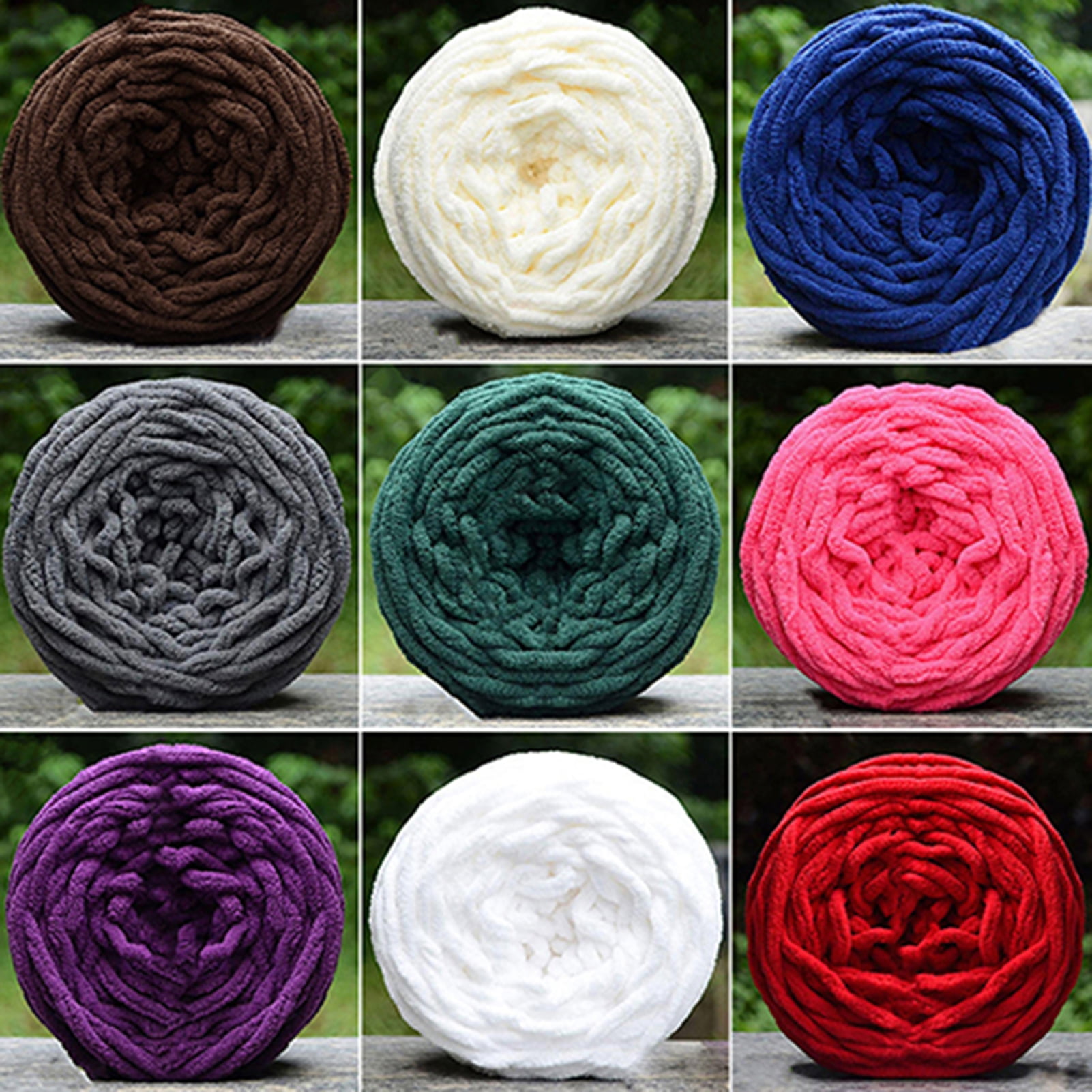 Bobasndm Chunky Yarn Super Soft Acrylic Bulky Washable Hand Knitting Yarn for DIY Blanket Scarf Sweater
