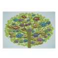 thumbnail image 1 of Funny Cutting Board, Cartoon Group of Fun Colorful Canary Bird Family on Oak Branches Animal Illustration, Decorative Tempered Glass Cutting and Serving Board, Small Size, Multicolor, by Ambesonne, 1 of 1