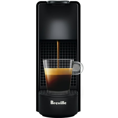 Nespresso - Essenza Mini Black by Breville with Aeroccino3 - Piano Black