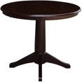 thumbnail image 3 of International Concepts K15-36RT-27B 36 in. Round Pedestal Dining Table - Mocha, 3 of 6