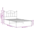 thumbnail image 4 of vidaXL Metal Bed Frame with Headboard White 100x200 cm, 4 of 5