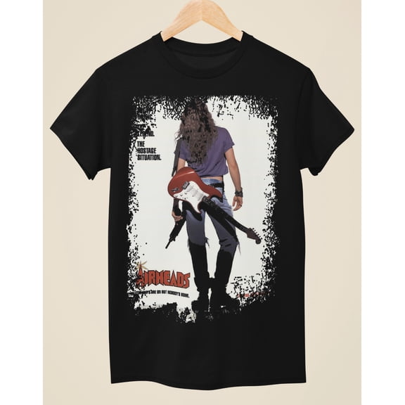 Reprint Rare Airheads - Movie Poster Inspired Unisex Black T-Shirt