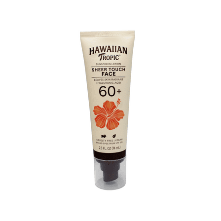 Hawaiian Tropic Sheer Touch Face Sunscreen Lotion SPF 60, 2.5 FL OZ
