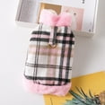 thumbnail image 2 of Warm Dog Coat, Reversible Dog Jacket Waterproof Dog Winter Coat British Style Plaid Dog Clothes Pet Dog Cold Weather Coats Cozy Snow Jacket Vest for Small Medium Large Dogs Pink XS, 2 of 9