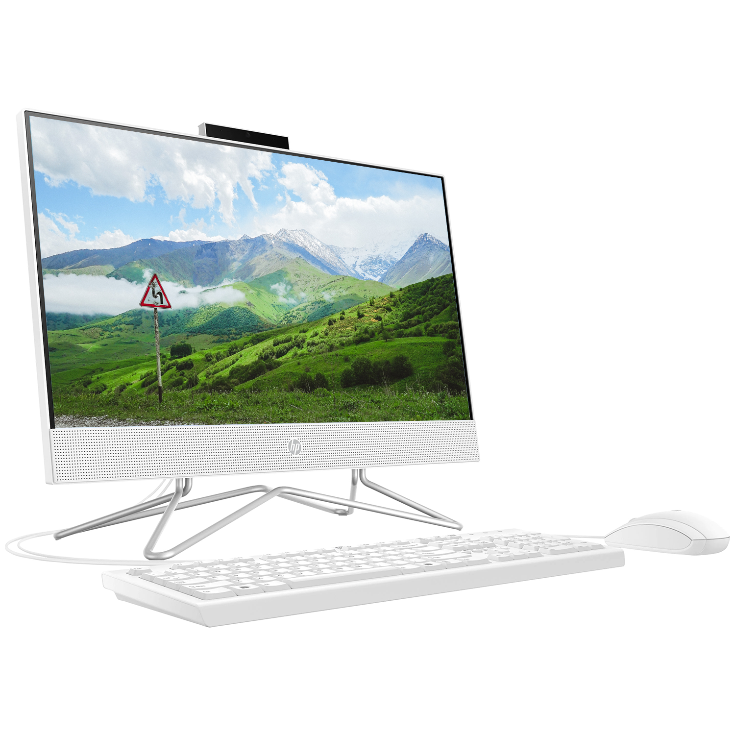 HP All-in-One Desktop, 21.5" FHD Screen, Intel Celeron J4025, 32GB RAM, 1TB SSD, Webcam, HDMI, Media Card Reader, Wi-Fi, Wired KB & Mouse, Windows 11 Home - image 4 of 5