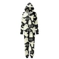 thumbnail image 2 of TAIAOJING Family Matching One Pieces Women Cute Ghost Day Jumpsuit Hooded Zipper Comfy Romper Jumpsuit Family Home Loungewear Matching Pajamas, 2 of 4