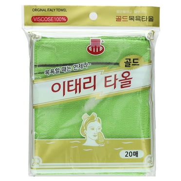 Goldsangsa Exfoliating Towel, Green, 20 Count
