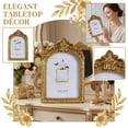 thumbnail image 2 of Gold Picture Frame, Vintage Baroque Style Carved Photo Frame with Ornate Curved Design for French Style Wall Art and Desktop Gallery Display, 2 of 5
