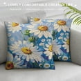 thumbnail image 3 of Pratyus Daisies Modern Rustic Decorative Couch Pillow Cases with Zipper Home Decor Pillow Case Short Plush 1PC 18x18in, 3 of 5