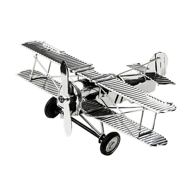Modelo de Avión Vintage Strade Fareast Limited Planeador de Avión Decoración Retro Plata media