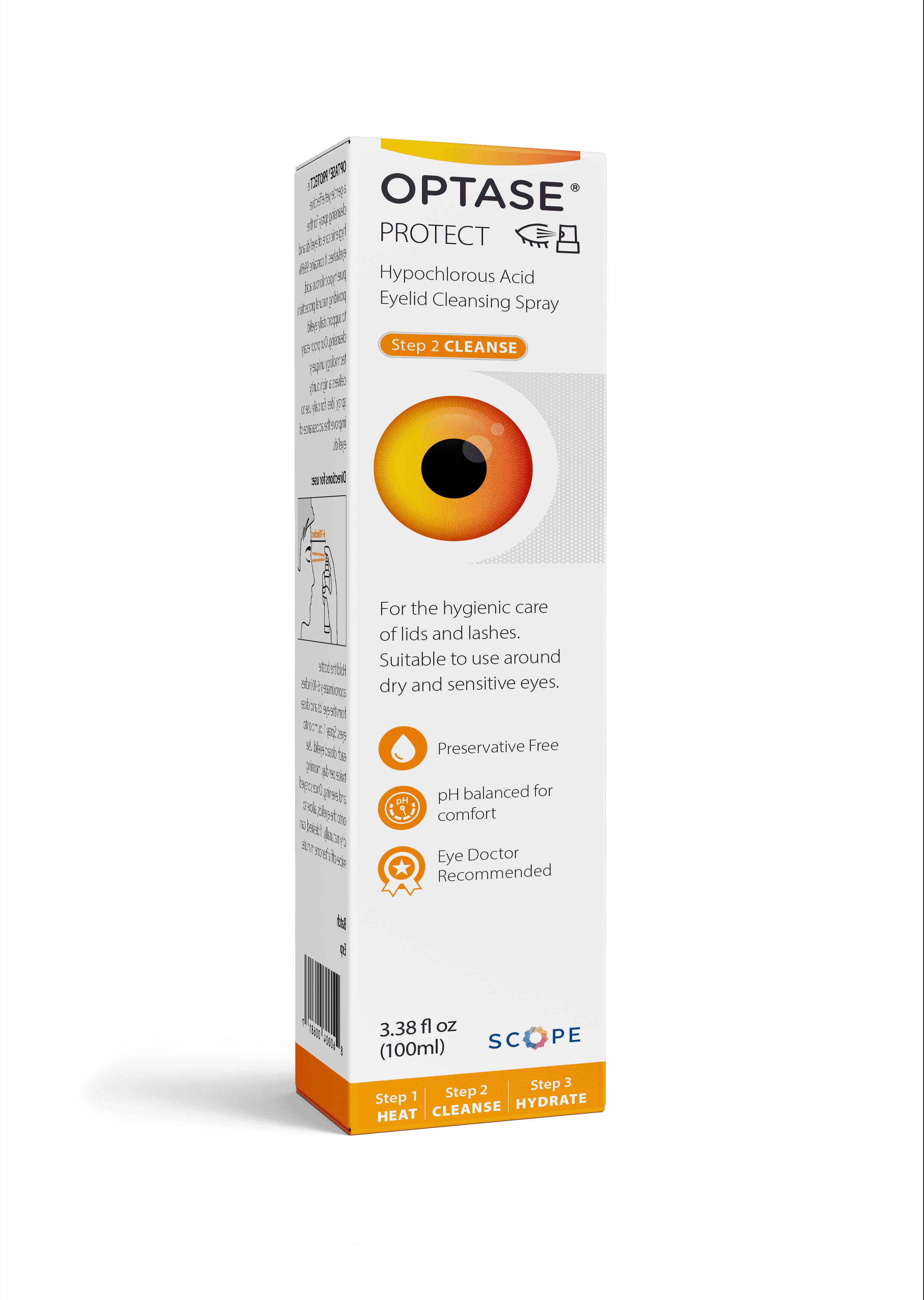 OPTASE Protect Eyelid Cleansing Spray - Hypochlorous Acid Spray for Daily Protection