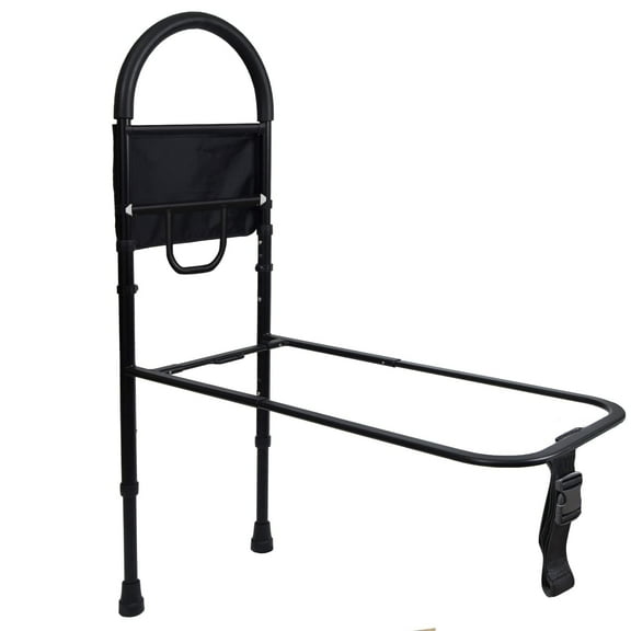 Vaunn Medical Adjustable Bed Rail with Tool-Free Assembly, Black FSA/HSA Eligible