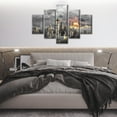 thumbnail image 5 of TISHIRON 5PCS Framed Canvas Wall Art Set,60"x40" Washington State Sunset Panoramic Cityscape Canvas Art Decor, 5 of 7