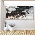 thumbnail image 5 of Abstract Brown Red Oil Painting Large Black White Abstract Wall Art Modern Handmade Canvas Painting Brown and Gray Wall Art Decor,Unstretched,Frameless,(51*102cm)20*40Inches, 5 of 5