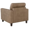 thumbnail image 4 of Coaster Scotland Faux Leather Upholstered Track Arm Chair in Brown, 4 of 10