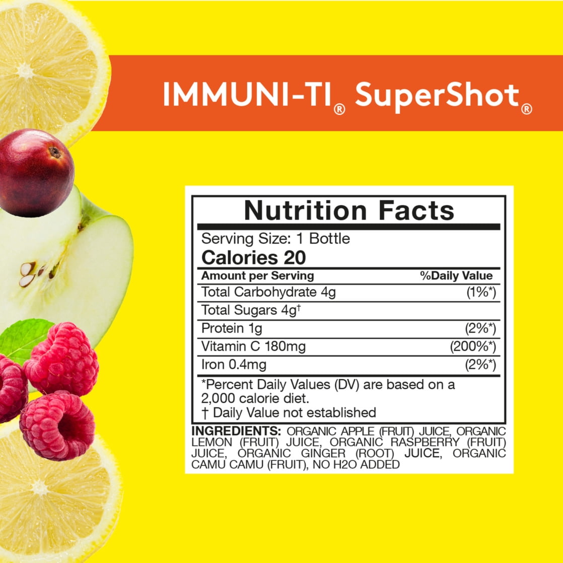 Sol-Ti Immuni-ti SuperShot Organic Raspberry Living Beverage 2.1 fl oz