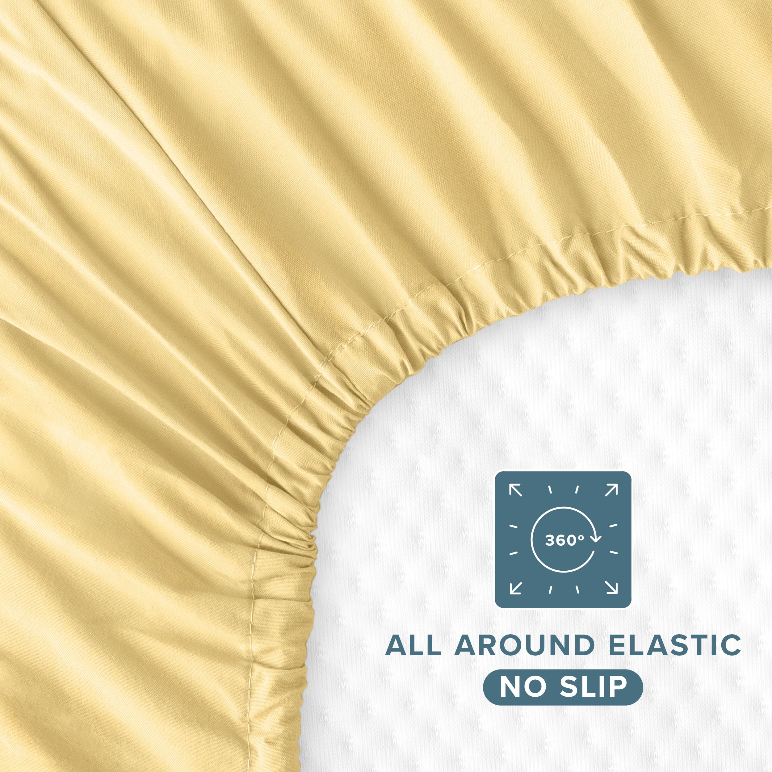 Bare Home 2 Pack Fitted Sheets - Premium 1800 Collection - Ultra Soft - Crib, Morning Sun/White