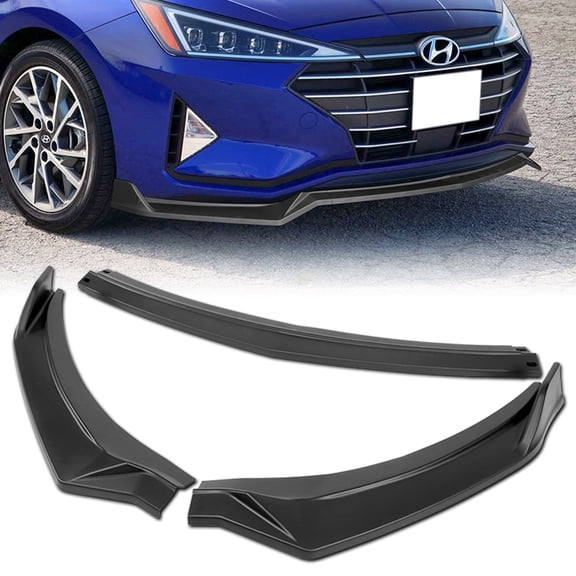 Stay Tuned Performance For 2019-2020 Hyundai Elantra Sedan Matt Black Front Bumper Spoiler Splitter Lip