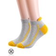 thumbnail image 6 of Luxtrada 4 Pairs Mens Low Cut Ankle Athletic Socks Polyester Mesh Cushioned Running Ventilation Sports Tab Socks (Grey), 6 of 6