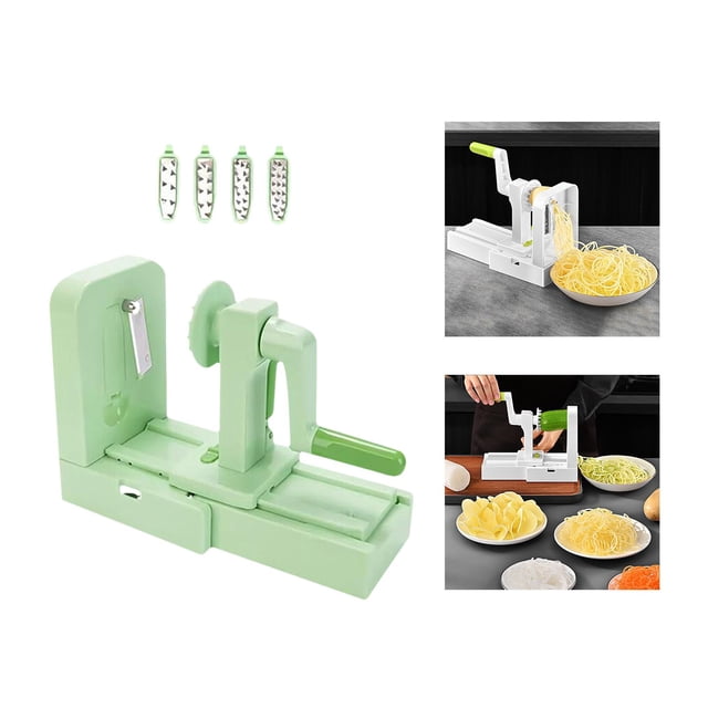 Máquina para hacer espaguetis, rebanadora de verduras, antideslizante con s, espiralizador de de encimera, espiralizador de verduras perfecl cortadora de verduras