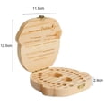 thumbnail image 2 of Caja para guardar dientes de bebé, caja para guardar dientes de bebé, caja para guardar dientes de leche, caja de dientes de madera para bebés y niños, dientes de leche, niño Afortunado Sencillez, 2 of 5
