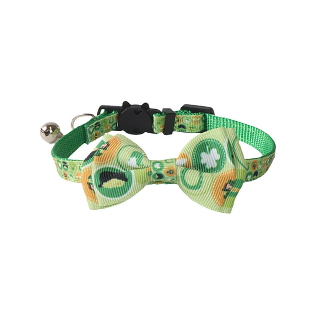 Pet Products Irish Festival Bow With Bells Cats Collar