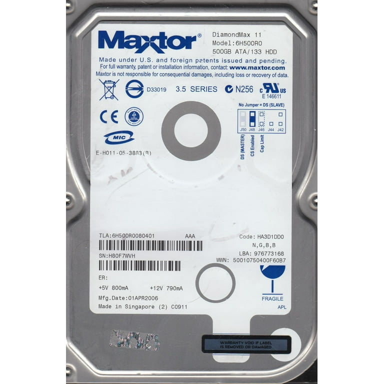 Maxtor DiamondMax 11 500 GB Hard Drive, 3.5