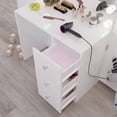 thumbnail image 3 of Ember Interiors White Vanity Desk for Kids with Mirror, 3 Drawers, and Add-On Lights, 3 of 7