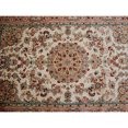 thumbnail image 4 of Awesome Ivory Medallion Flowers Rectangle Area Rug Hand Knotted Wool Silk Carpet (6 x 4)', 4 of 10
