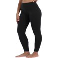 thumbnail image 4 of KEINXS Women Fleece Lined Leggings Elastic High Waist Comfy Fuzzy Plush Thick Lined Tight Pants Winter Warm Wool Bottoms, 4 of 6