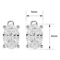 thumbnail image 5 of SuperJeweler 1 Carat Oval Shape Moissanite Stud Earrings in Platinum for Women, 5 of 6