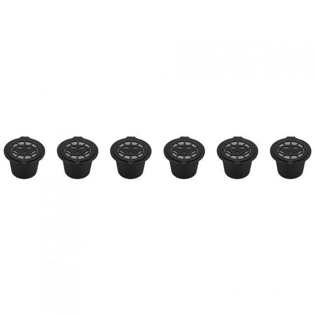 Filtro de café, 6 unidades de filtro de café recargable de plástico e inoxidable, filtro de café reutilizable diseñado para precisión