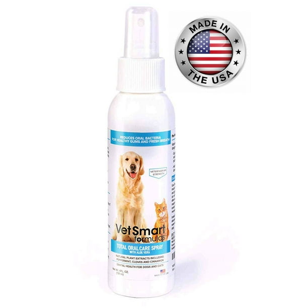VetSmart Formulas Pet Oral Care Spray Prevents Bad Breath & Oral Disease in Dogs and Cats