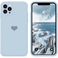 thumbnail image 1 of for iPhone 13 / Mini/Pro/Pro Max Case，Silicone Cases for Women Girly Men Clear Heart Pattern Flexible Protective Cover Shockproof Bumper Cute Shell (Blue, Pro), 1 of 8