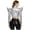 Silver, variant on Women's Cropped Cardigan Coat Metallic Shiny Reflective Gothic Armor Shrug Shoulder Wrap for Night Club Party Silver S