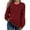 Wine, variant on UAMVSH Womens Henley Sweaters Soft Long Sleeve Knit Pullover Dressy Casual Button Crewneck Jumper Tops Fashion Clothing