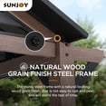 thumbnail image 5 of Sunjoy Hardtop Gazebo 13 x 13 ft. Outdoor Galvanized Steel Gazebo with Metal Gable Roof and Ceiling Hook, Suit for Patio and Backyard, Black, 5 of 12