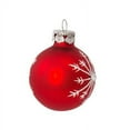 thumbnail image 3 of Kurt Adler Red and White Decorated Glass Ball Christmas Ornaments 15 Pieces, 3 of 3