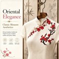 thumbnail image 2 of 2pcs Cherry Blossom Iron Patch, Artrylin Iron On Blossom Plum Applique Patch Embroidery Flower Vines, Appliques DIY Trim for Jeans Garment Cos, for Hats, Shirts, Shoes, Jeans, Bags (Red), 2 of 6