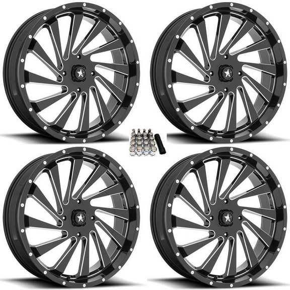 MSA M46 Blade 20" UTV Wheels/Rims Milled Kawasaki Teryx Mule