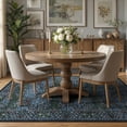 thumbnail image 3 of Lahome Washable 5'x7' Floral Area Rug, Blue Forest Rugs for Living Room, Non-Slip Low Pile Stain-Resistant Boho Carpet for Bedroom Dining Room Office Farmhouse, Blue, 3 of 10