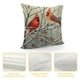 thumbnail image 4 of QZHH  Red Bird Throw Pillow Covers Sparrow Couch Pillow Cases Square Cushion Cover for Home Bed Sofa Decorative, 4 of 5
