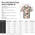 thumbnail image 3 of KLL Men's Hawaiian Shirt Short Sleeve Button Down Beach Shirts-Lilies Flowers, 3 of 5