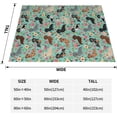thumbnail image 4 of Dachshund Sausage Dogs Pink Flowers Throw Blanket Warm Ultra-Soft Micro Fleece Blanket for Bed Couch Living Room(Kids), 4 of 6