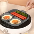 thumbnail image 4 of Cacerola de cuatro agujeros para cocinar, sartén antiadherente para bistec doméstico para cocina casera, 4 of 7