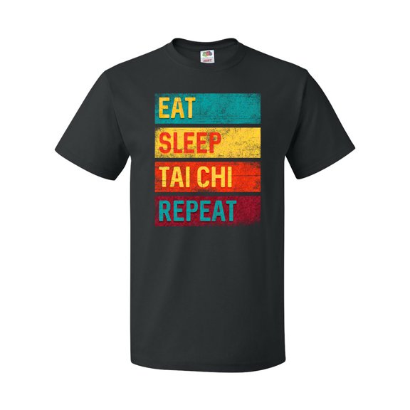 Inktastic Martial Arts Eat Sleep Tai Chi Repeat T-Shirt