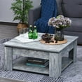 thumbnail image 1 of Topcobe Modern Simple 2 Tier Coffee Table for Living Room, Wood Grain, 1 of 7