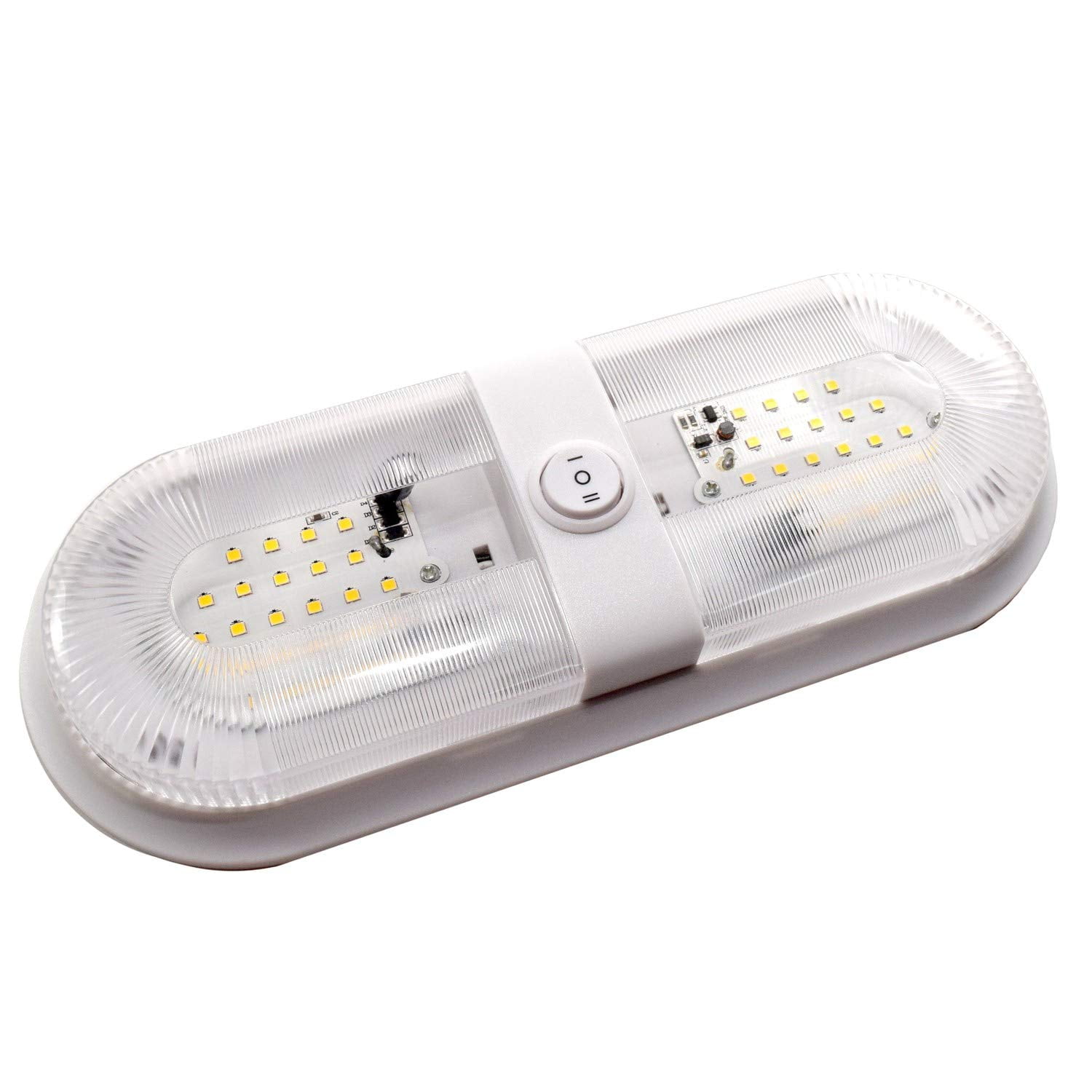 HQRP RV LED Ceiling Double Dome 12V24V 560 Lumen Interior Indoor Light