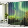 thumbnail image 5 of Ambesonne Surreal Shower Curtain, Nordic Rays of Sun, 69"Wx84"L, Blue Lime and Fern Green, 5 of 5